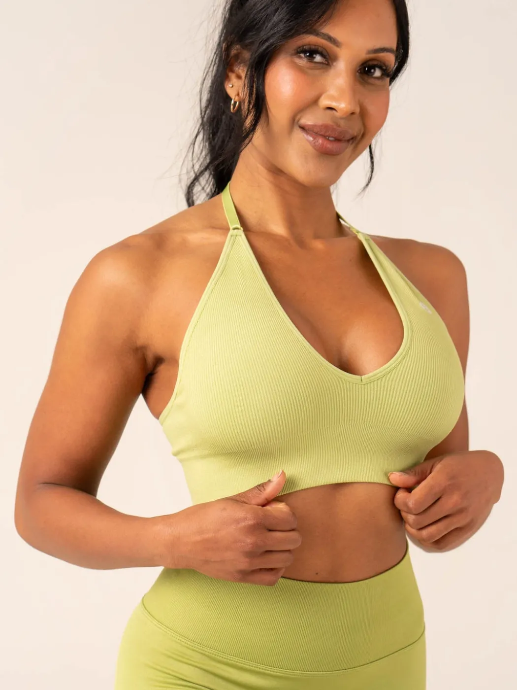 Lift Rib Seamless Halter Sports Bra