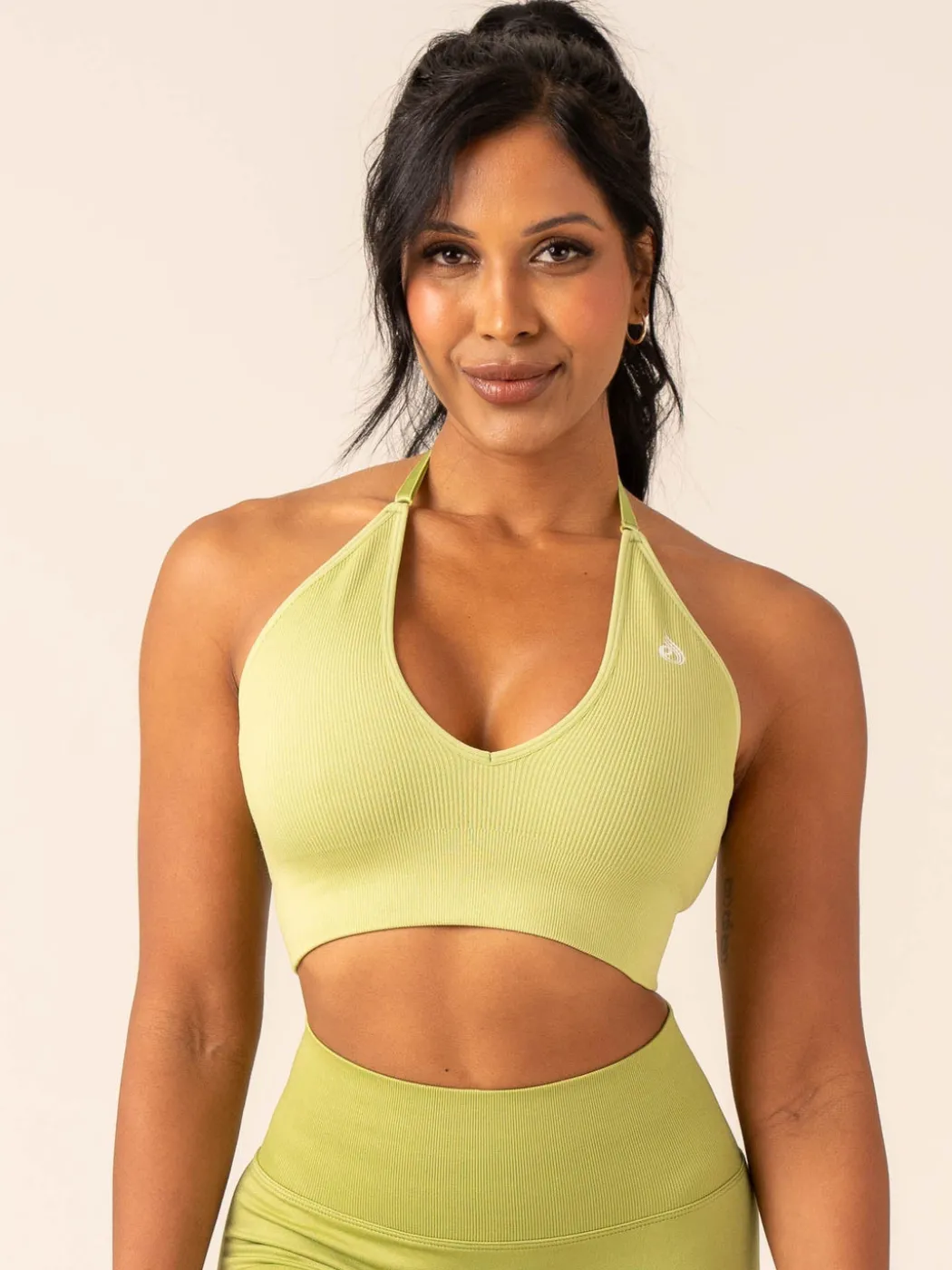 Lift Rib Seamless Halter Sports Bra