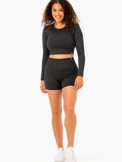 Rib Seamless Long Sleeve Top