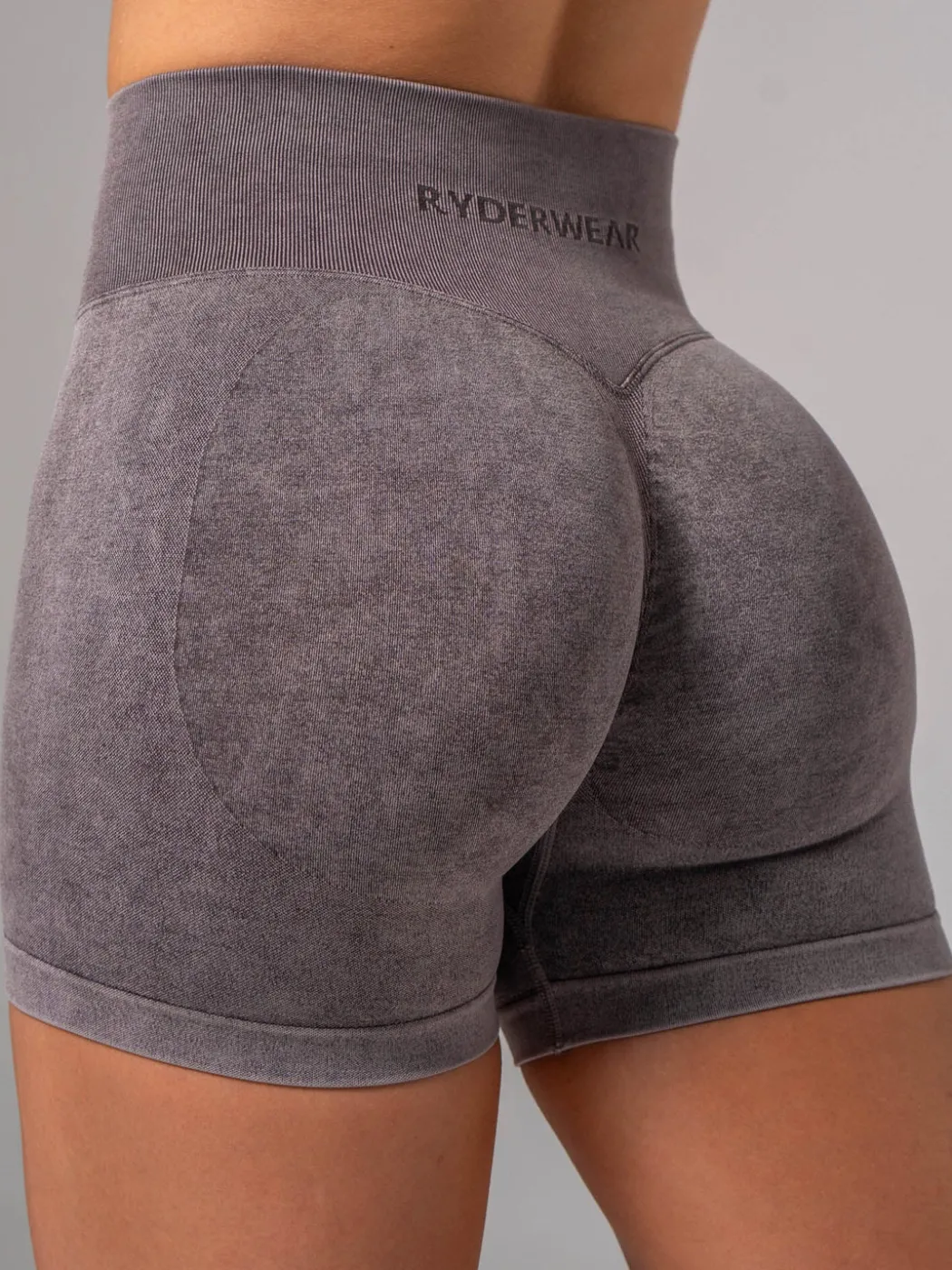 Stonewash Seamless Invisible Scrunch Shorts