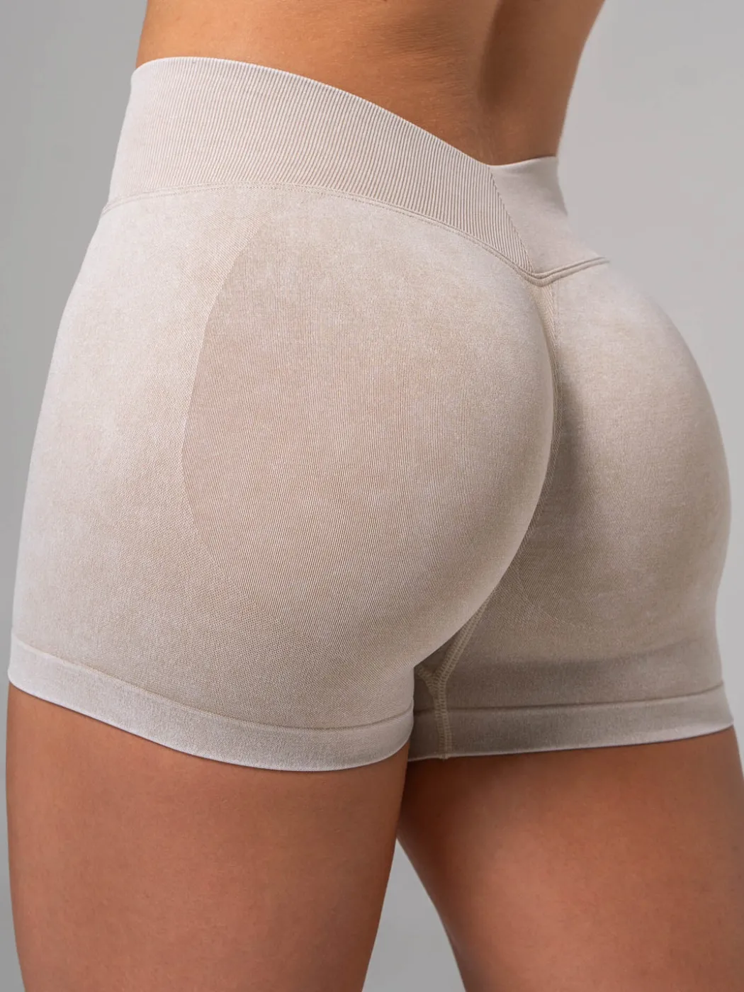 Stonewash Seamless V Back Shorts