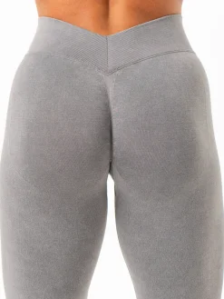 Stonewash Seamless V Back Leggings